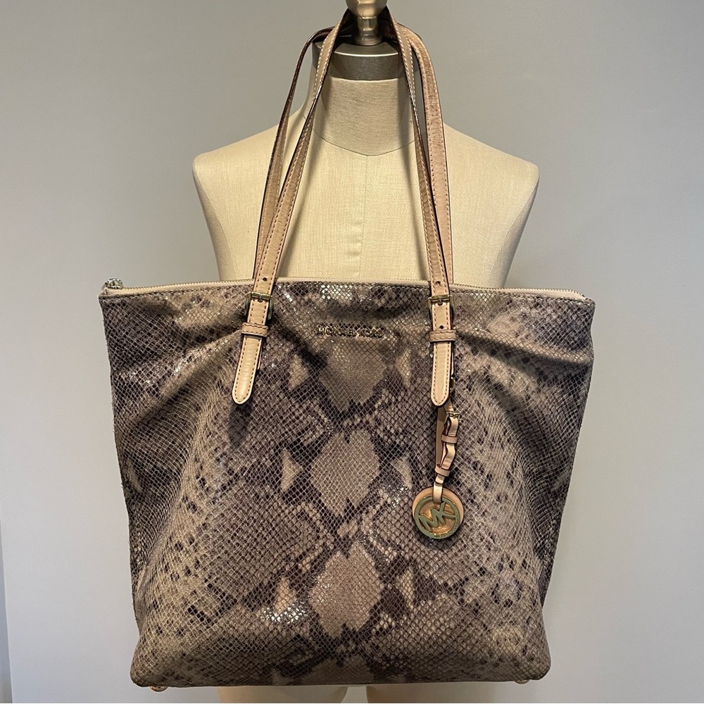 Michael Michael Kors Python Print Leather Bag - image 1
